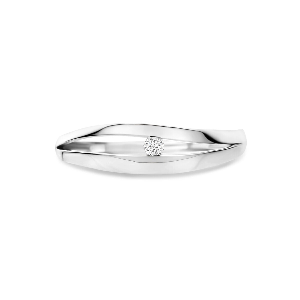 Zilveren damesring met lab grown diamant – 6 mm breed