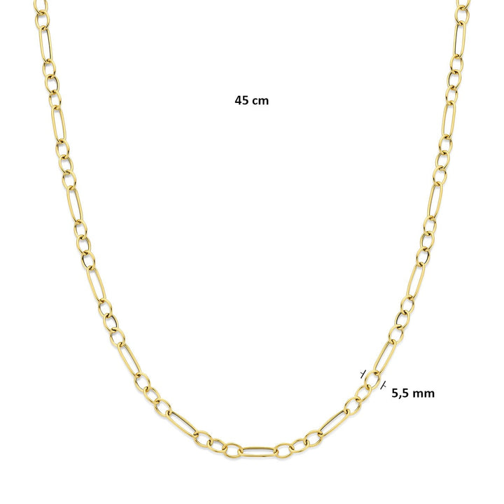 14k Geelgouden Schakel Ketting Anker