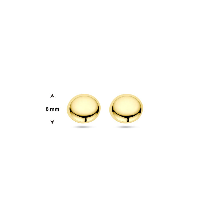 9k gouden oorknopjes halfbol