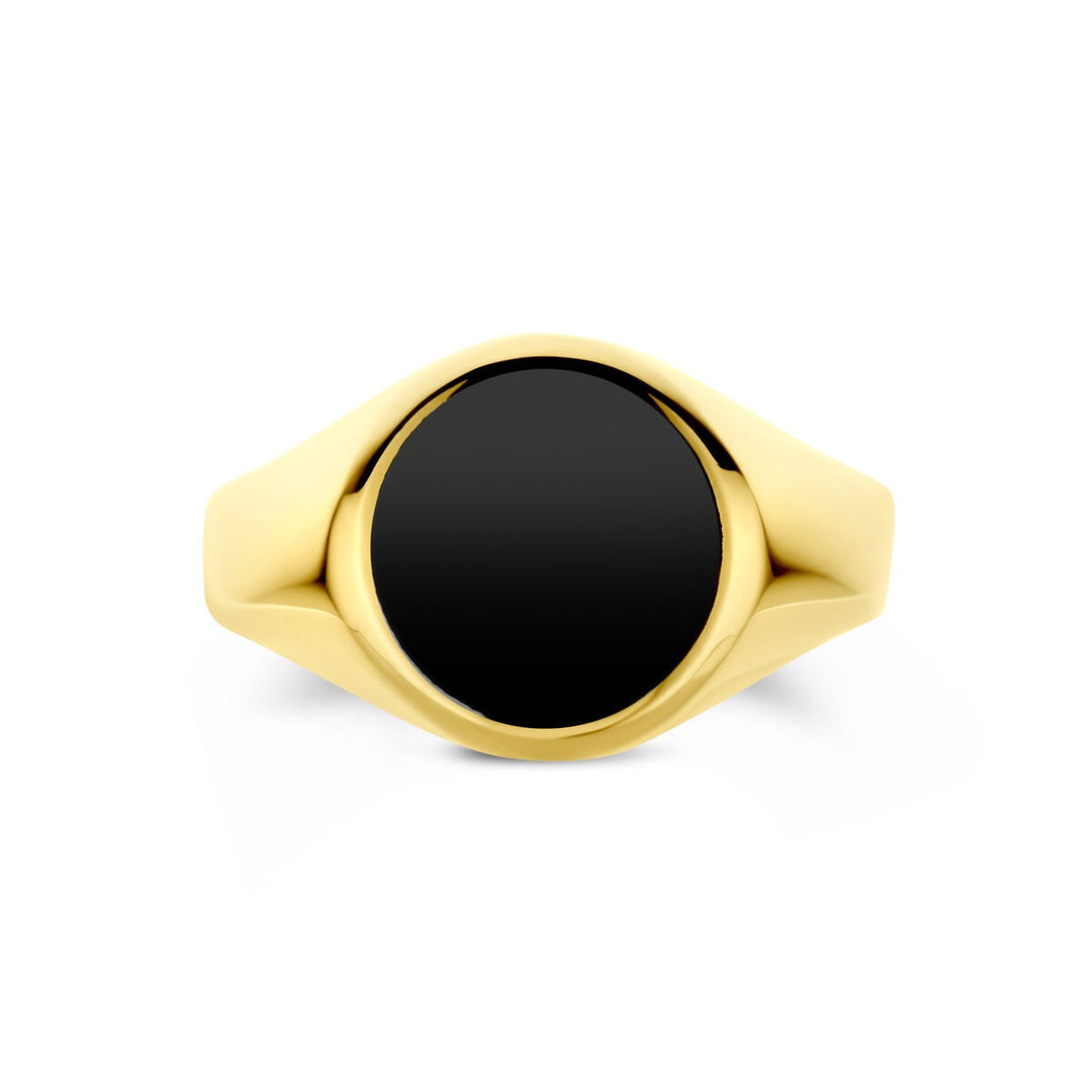 14k Geelgouden Ring met Onyx