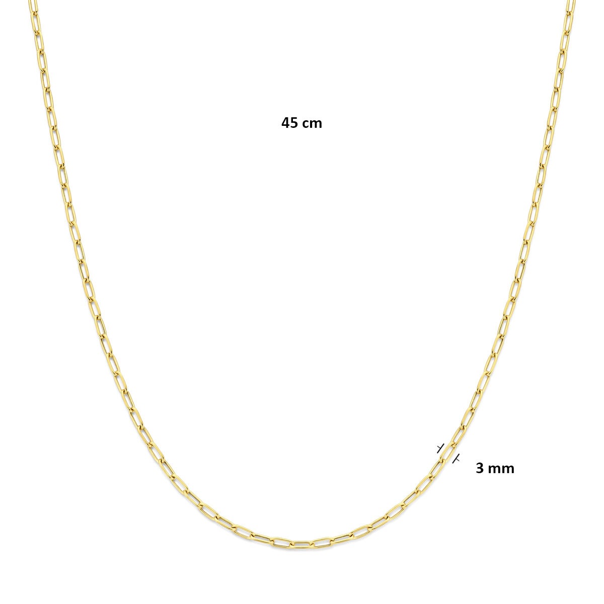 14k Geelgouden Schakel Ketting Anker