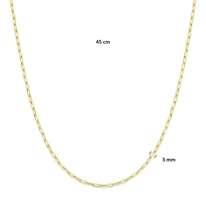 14k Geelgouden Schakel Ketting Anker