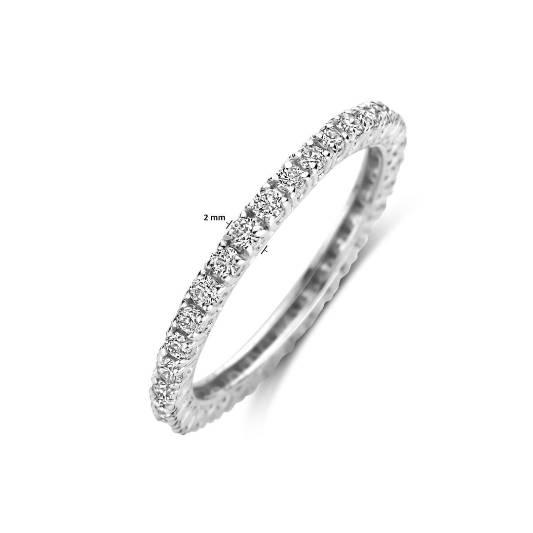 14k Witgouden Alliance Ring met Diamant – 0.70 ct