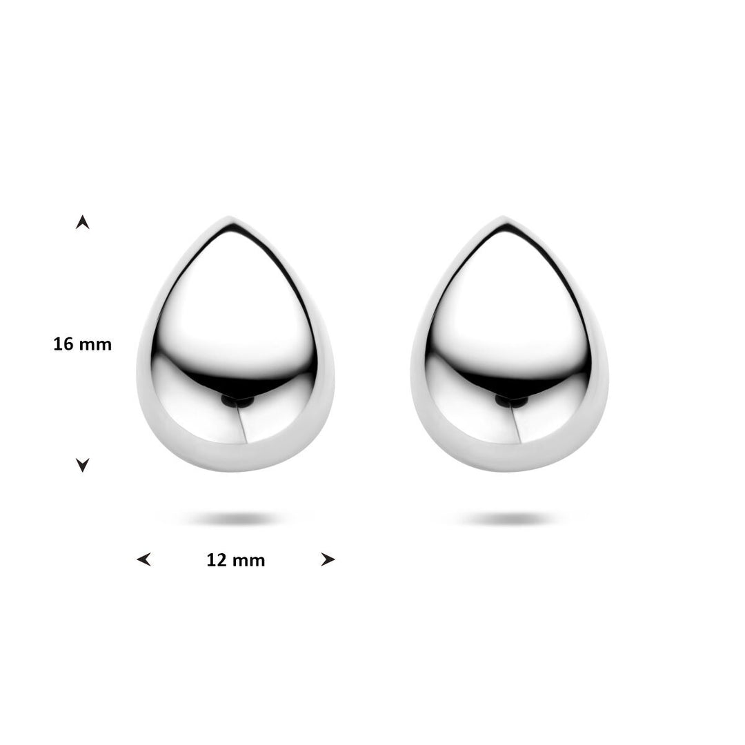 Zilveren oorknoppen in druppelvorm – elegante eenvoud