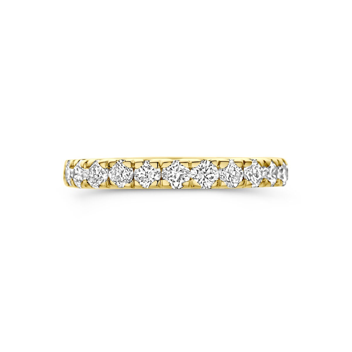 14k Geelgouden ring met lab grown diamant