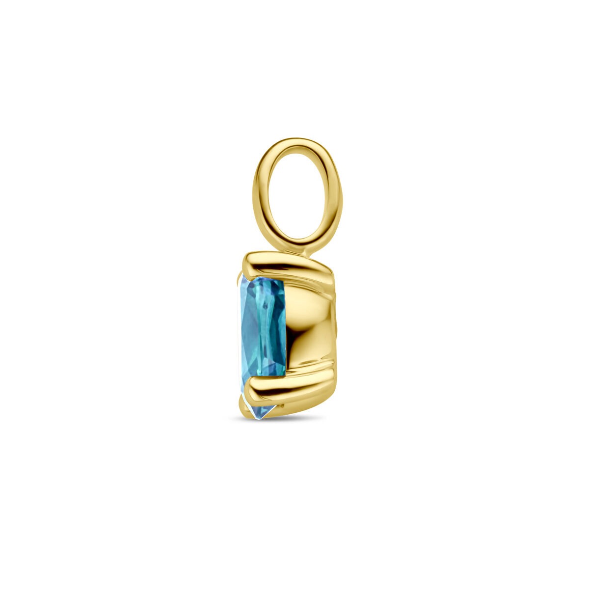 pendant london blue topaz 14K yellow gold