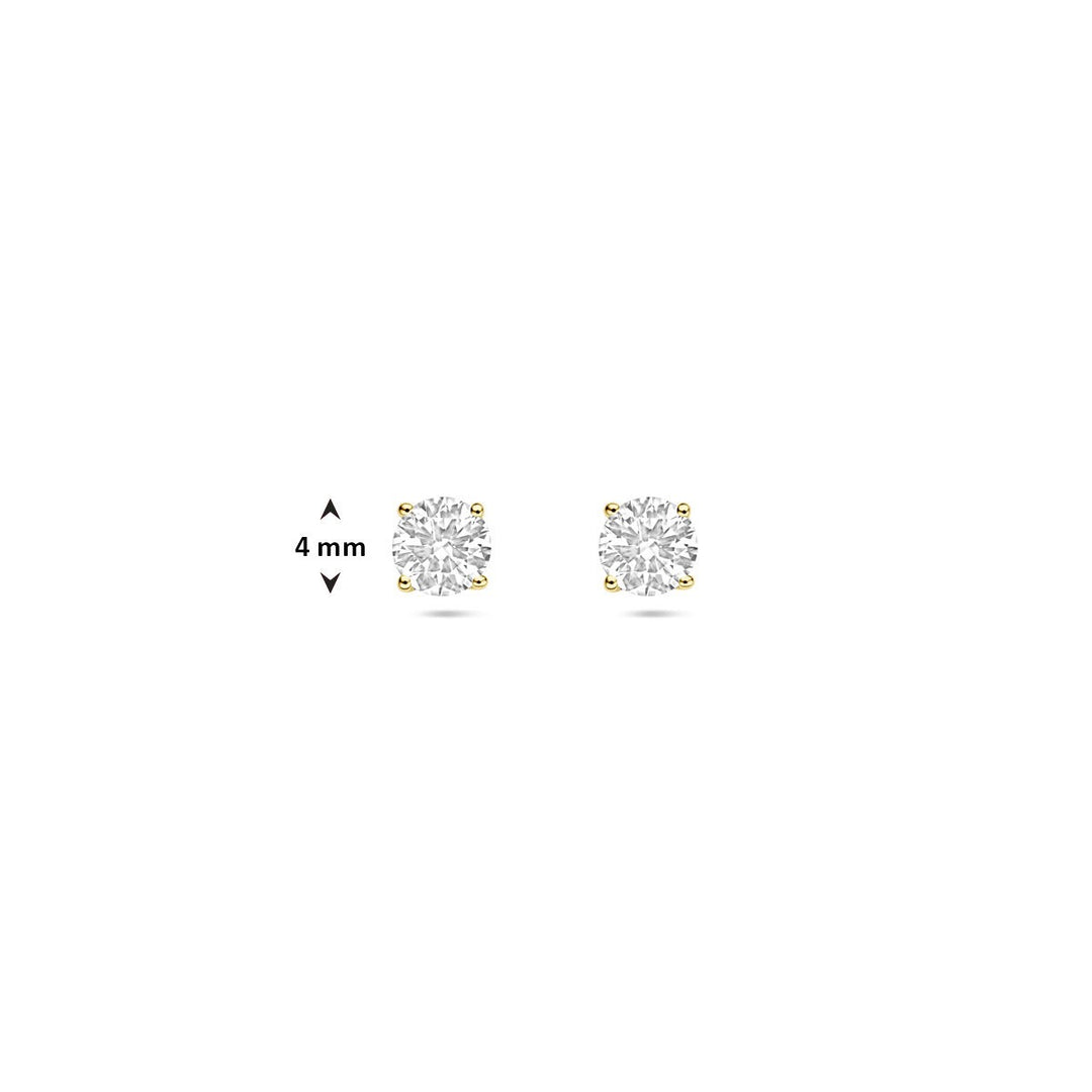 14k geelgouden oorknoppen met 0.50ct lab grown diamant