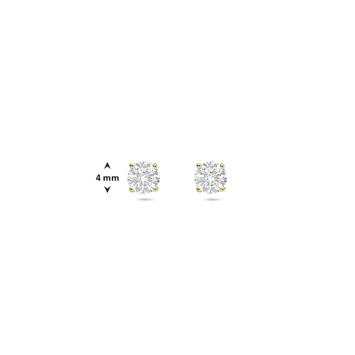 14k geelgouden oorknoppen met 0.50ct lab grown diamant
