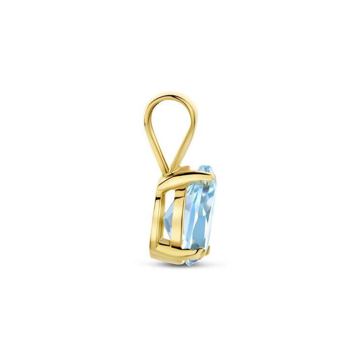 14k Geelgouden Hanger met Blauwe Topaas