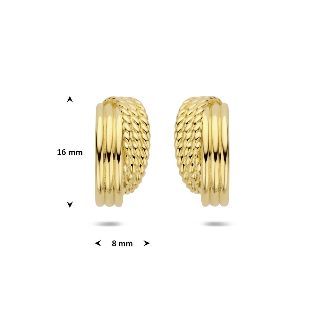 Verguld Geel Zilveren Stekeroorringen