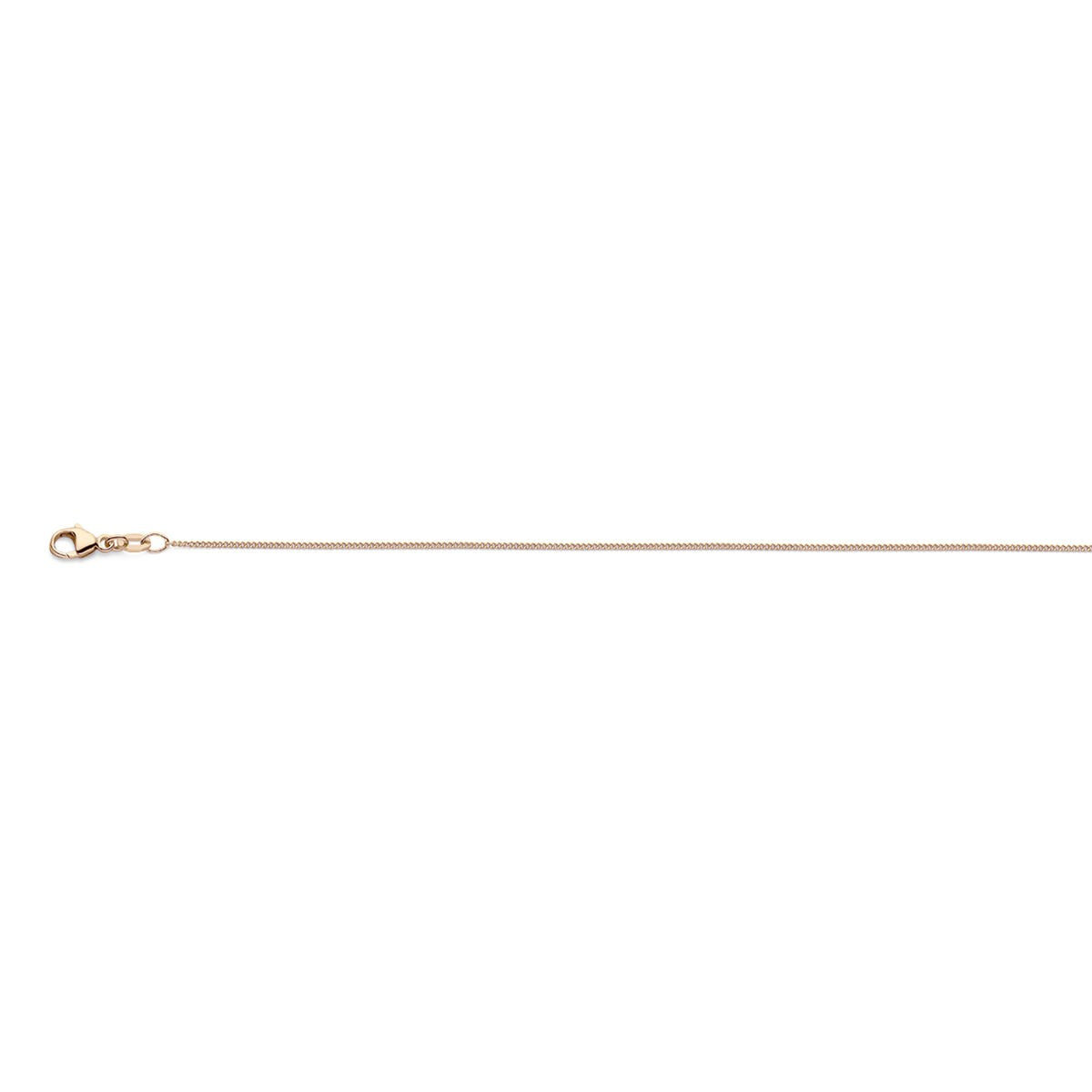 18k rosegouden dames ketting – gourmette collier 45 cm