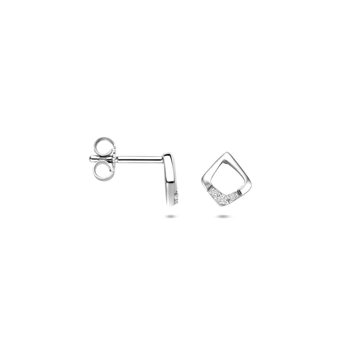 Zilveren oorknoppen met zirkonia – 7 x 6.5 mm