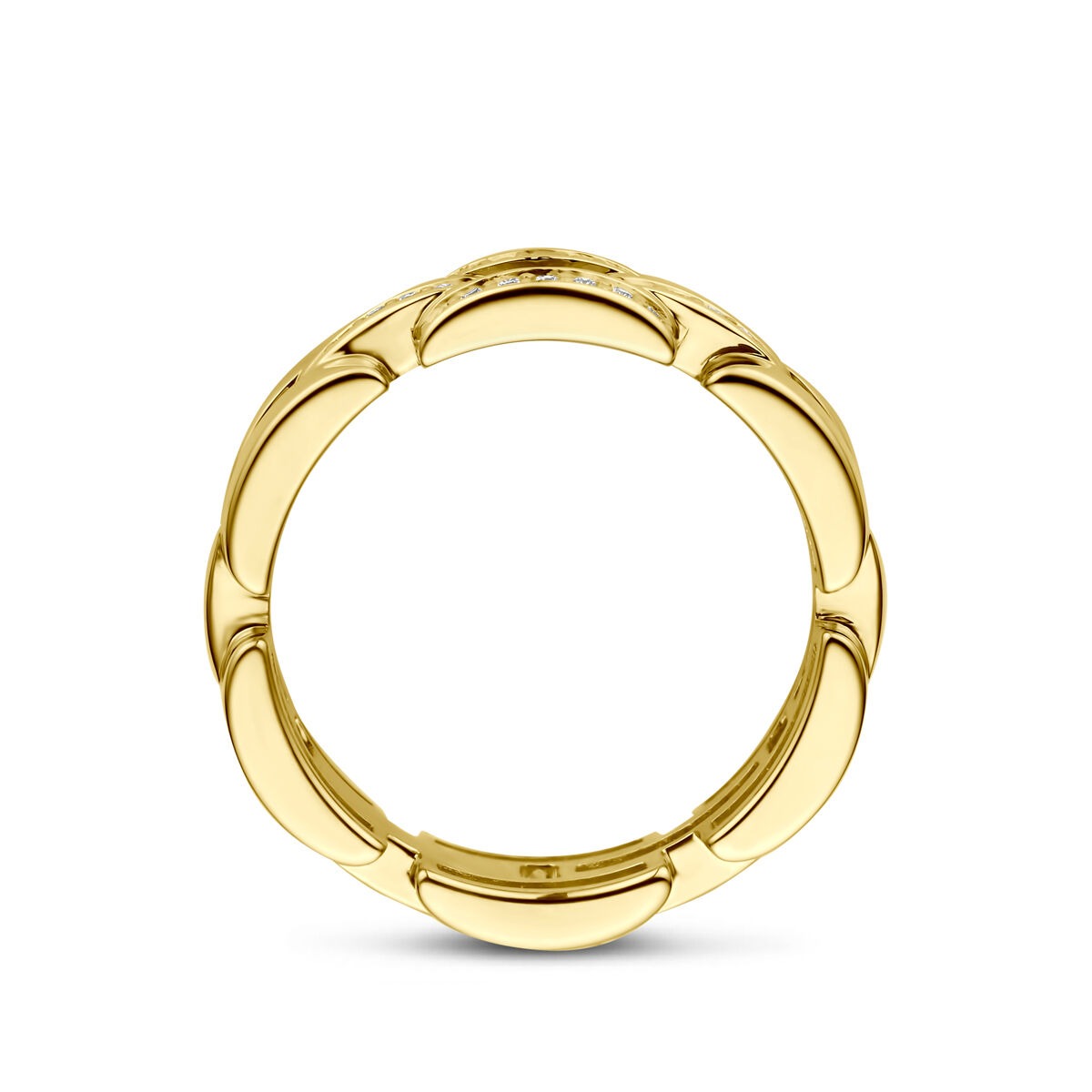 14k geelgouden ring met diamant
