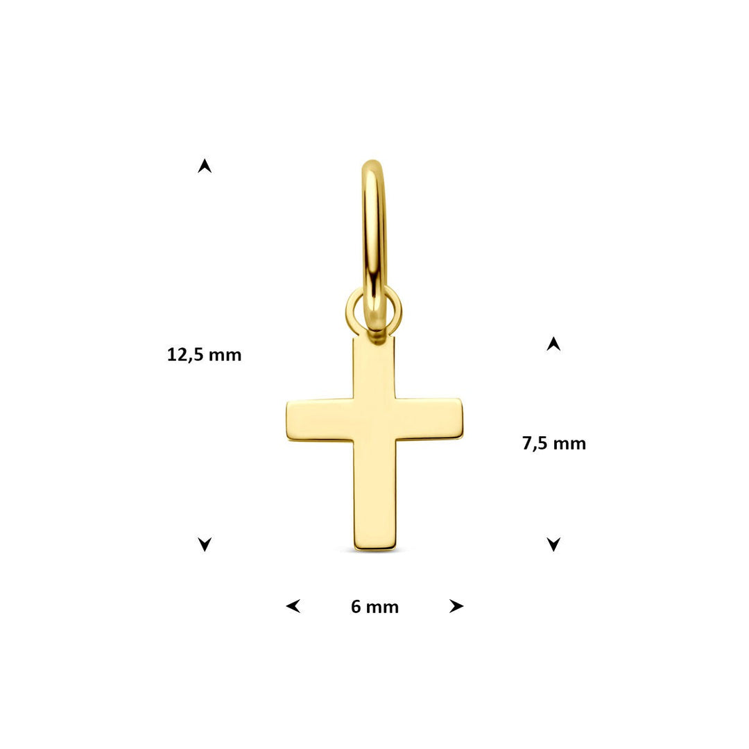 14k Geelgouden kruis hanger