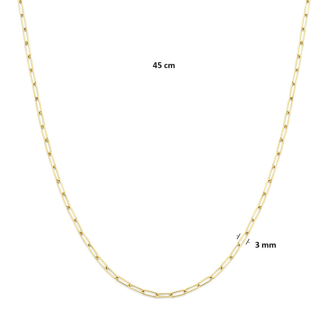 14k geelgouden collier met ankerschakel