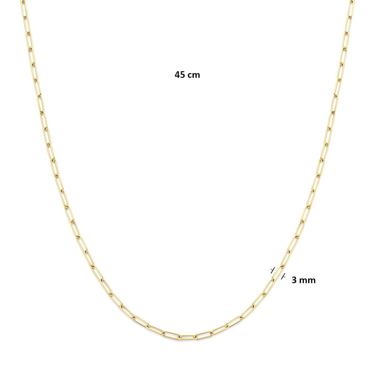 14k geelgouden collier met ankerschakel