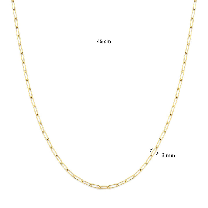 14k geelgouden collier met ankerschakel