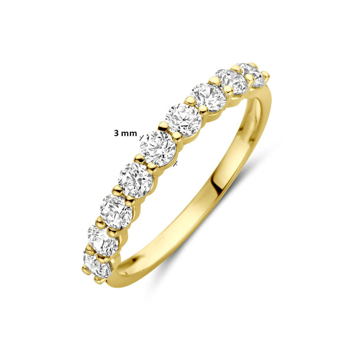 Gouden ring met zirkonia – 14k geelgoud