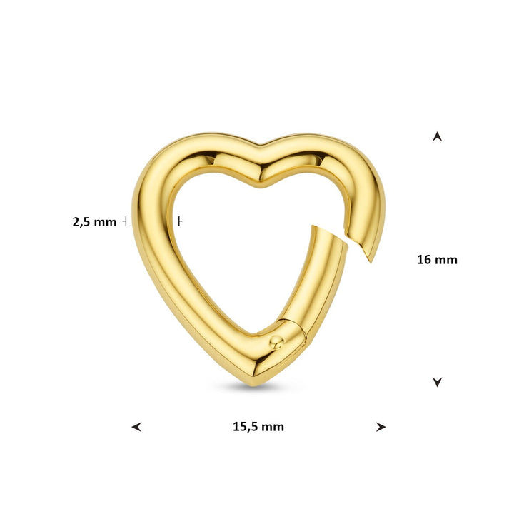 14k Geelgouden Connector Hartje