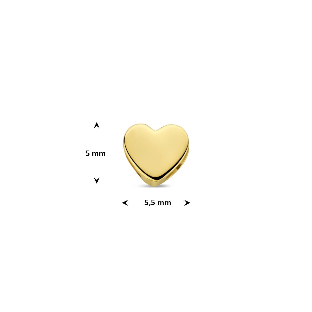 9k Geelgouden hanger in de vorm van een hartje