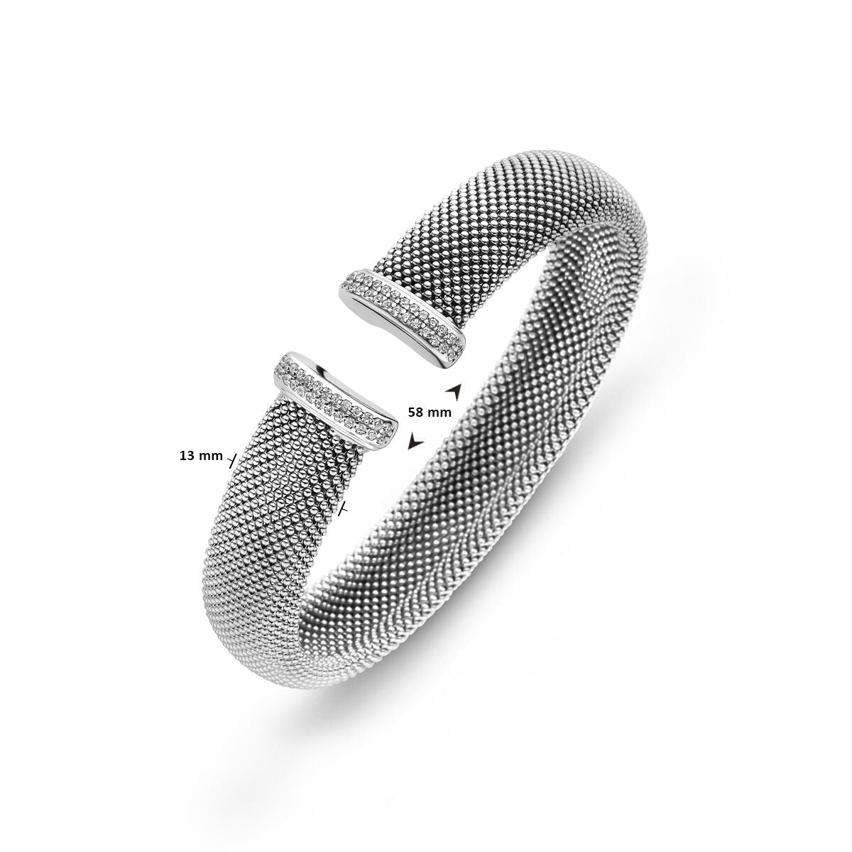 Zilveren dames armband – gerhodineerde spang armband