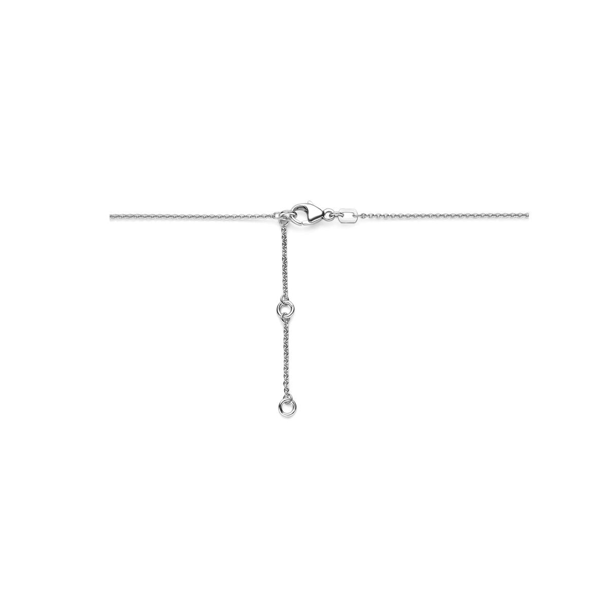 Zilveren collier met zirkonia – gerhodineerd 925 zilver
