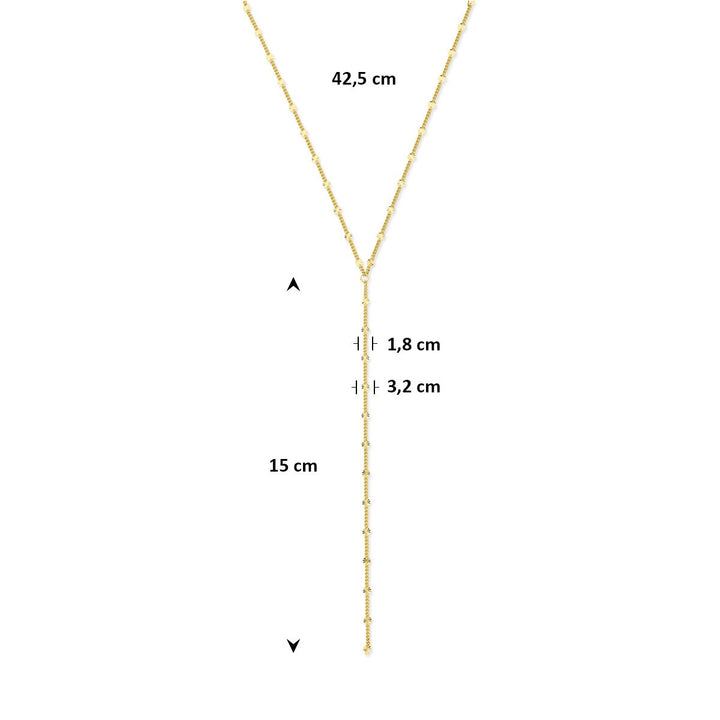 Verguld 925 zilveren y-ketting