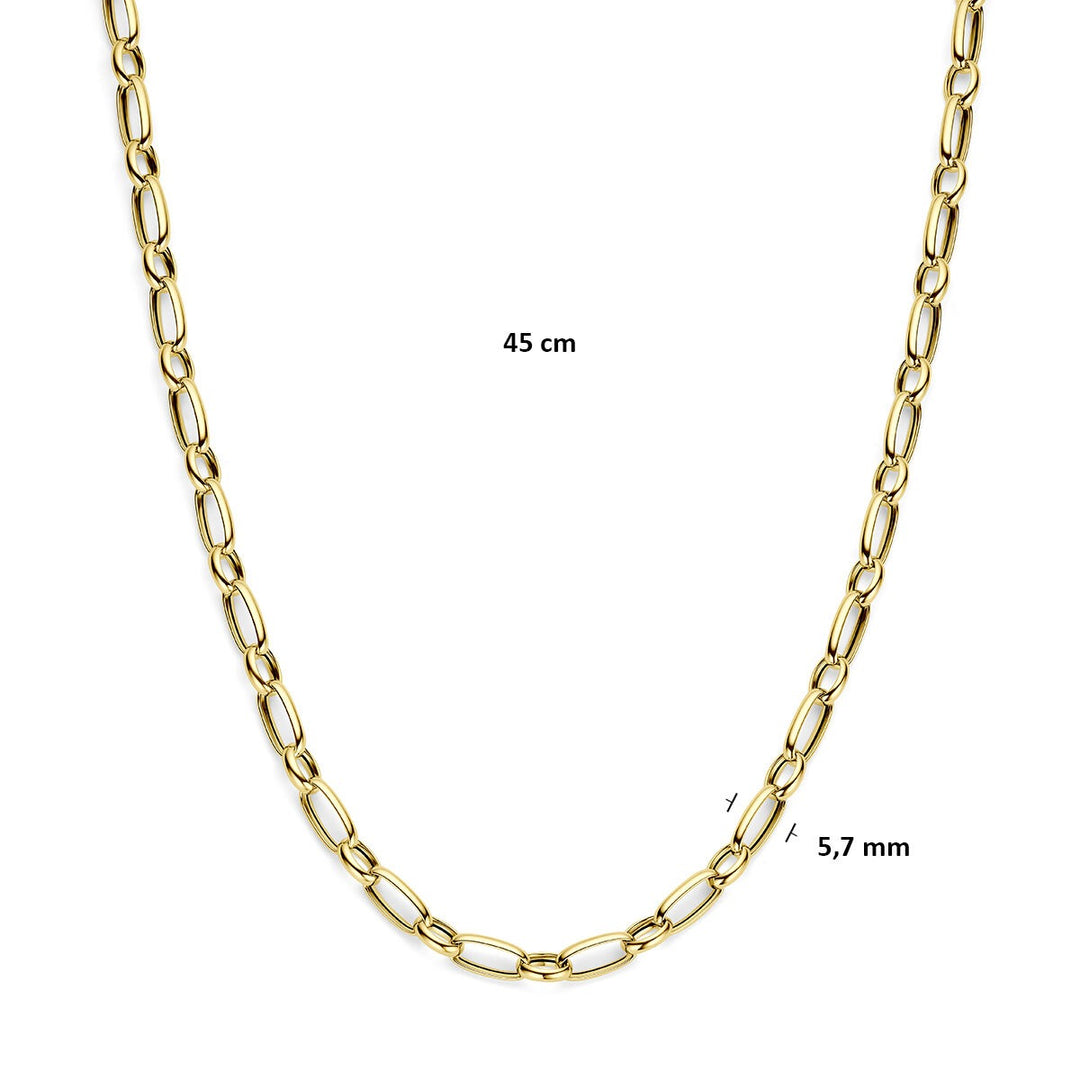 9k Geelgouden anker collier