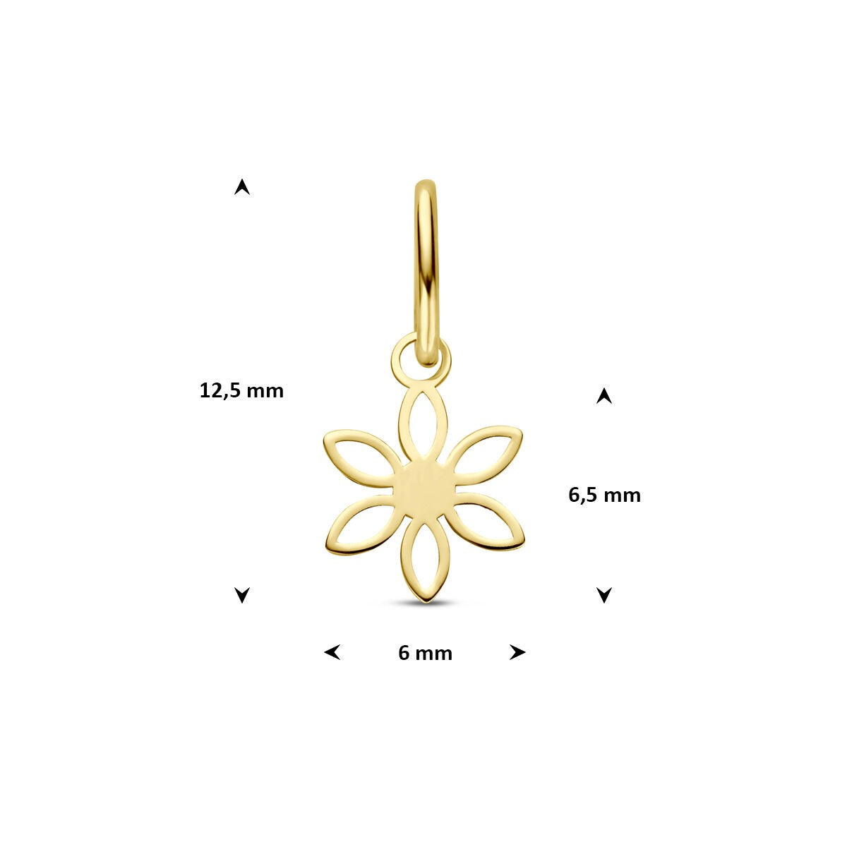 14k geelgouden hanger kruis