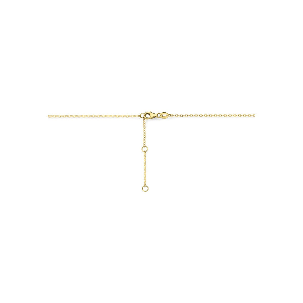 14k geelgouden collier met diamant 0,21 ct