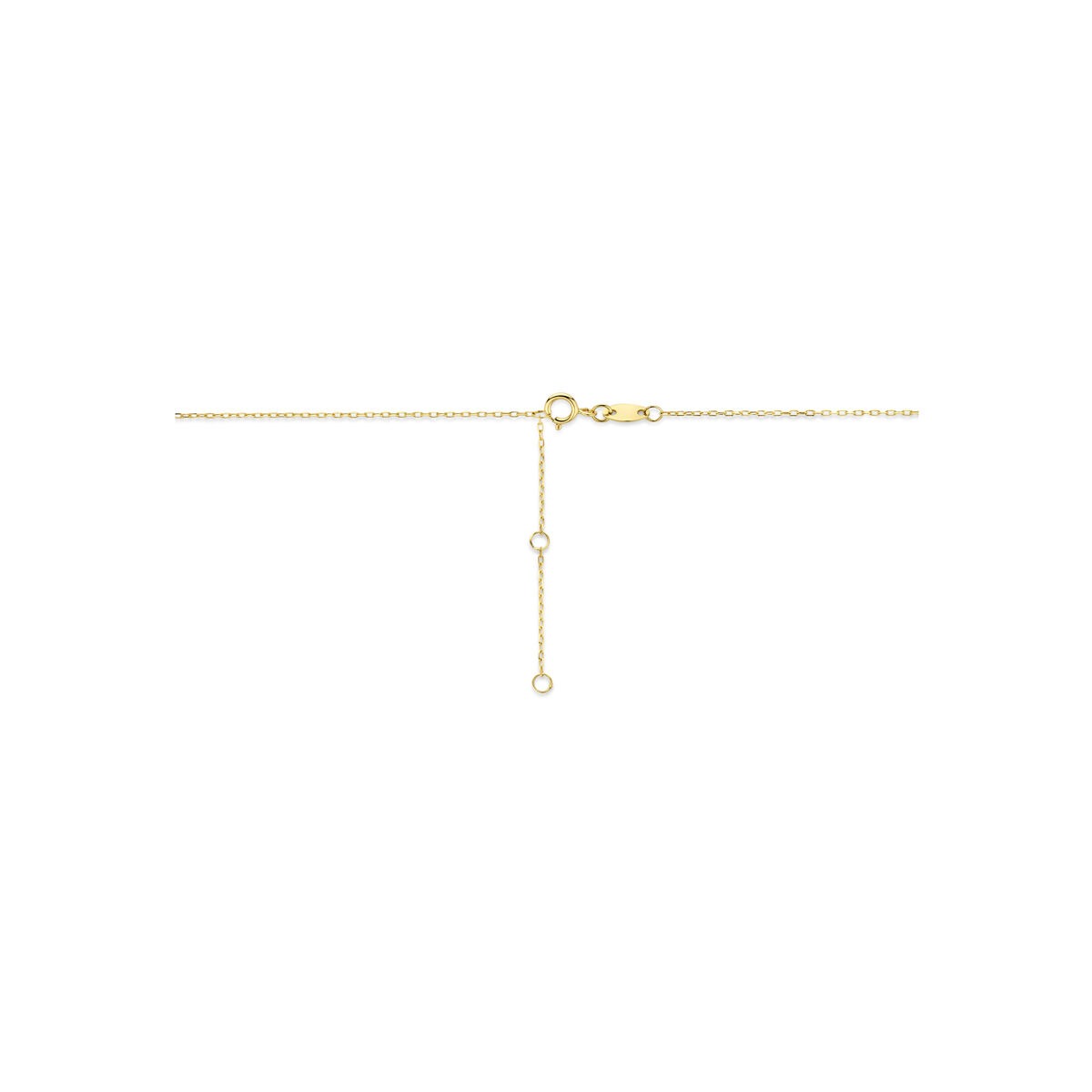 14k Geelgouden Collier met Synthetische Edelstenen