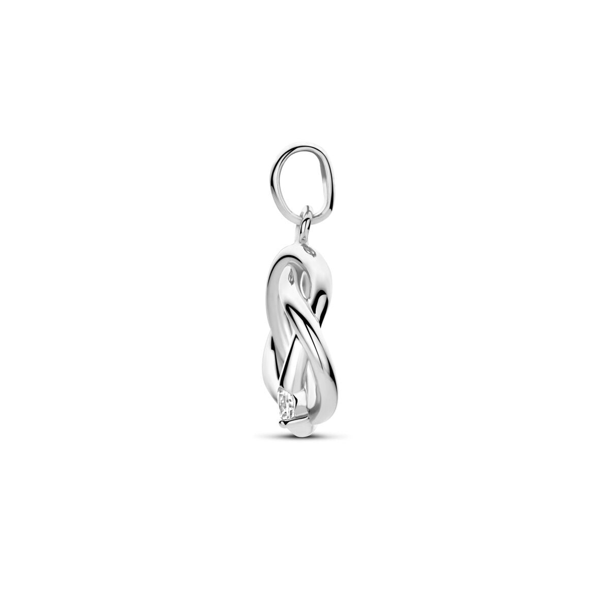 Zilveren hanger met zirkonia – gerhodineerd 925 zilver