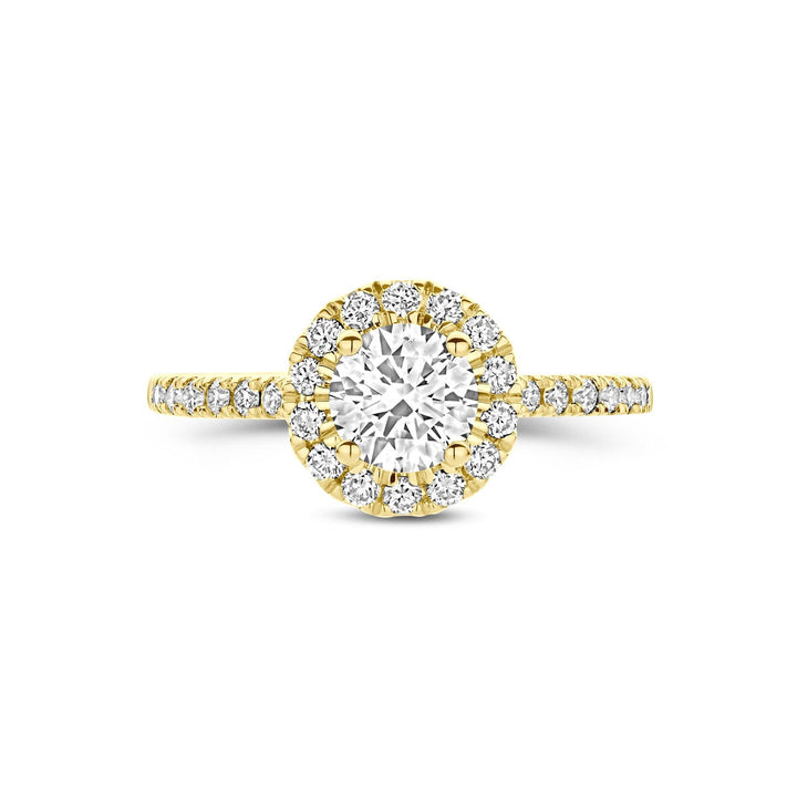 14k geelgouden ring met lab grown diamant 1.10ct