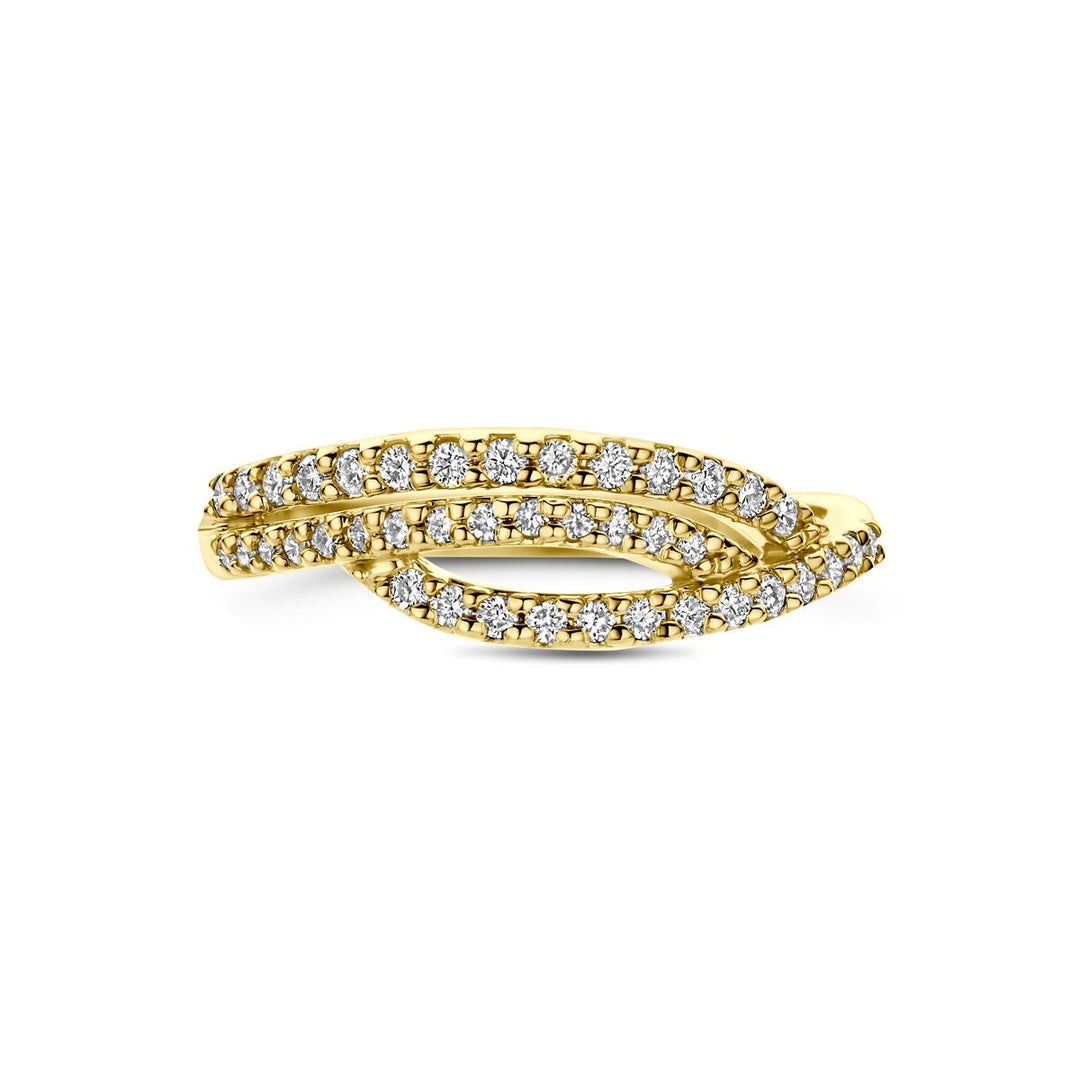 14k Geelgouden ring met lab grown diamant
