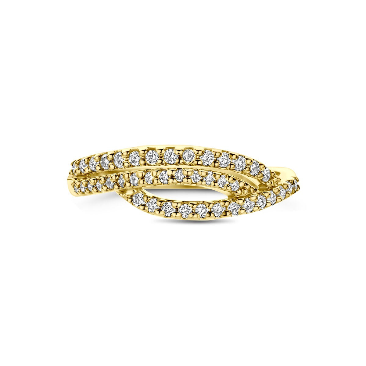 14k Geelgouden ring met lab grown diamant