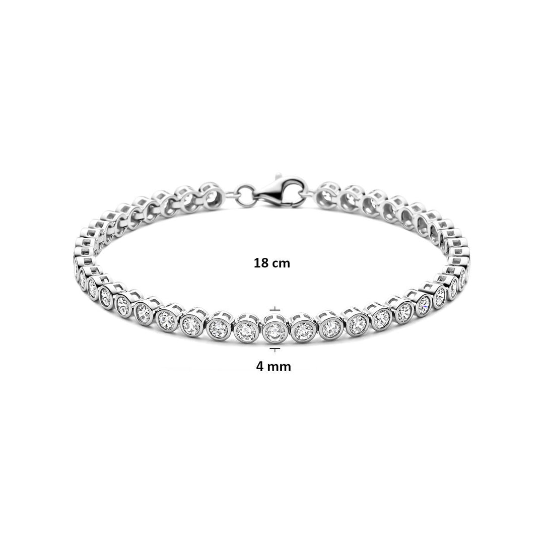 Zilveren kinderarmband met zirkonia – gerhodineerd 925 zilver