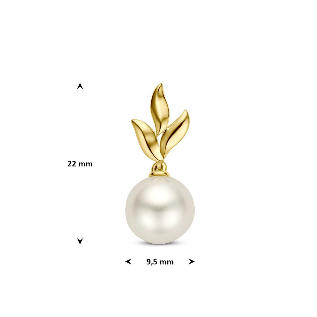14k Geelgouden hanger met parel