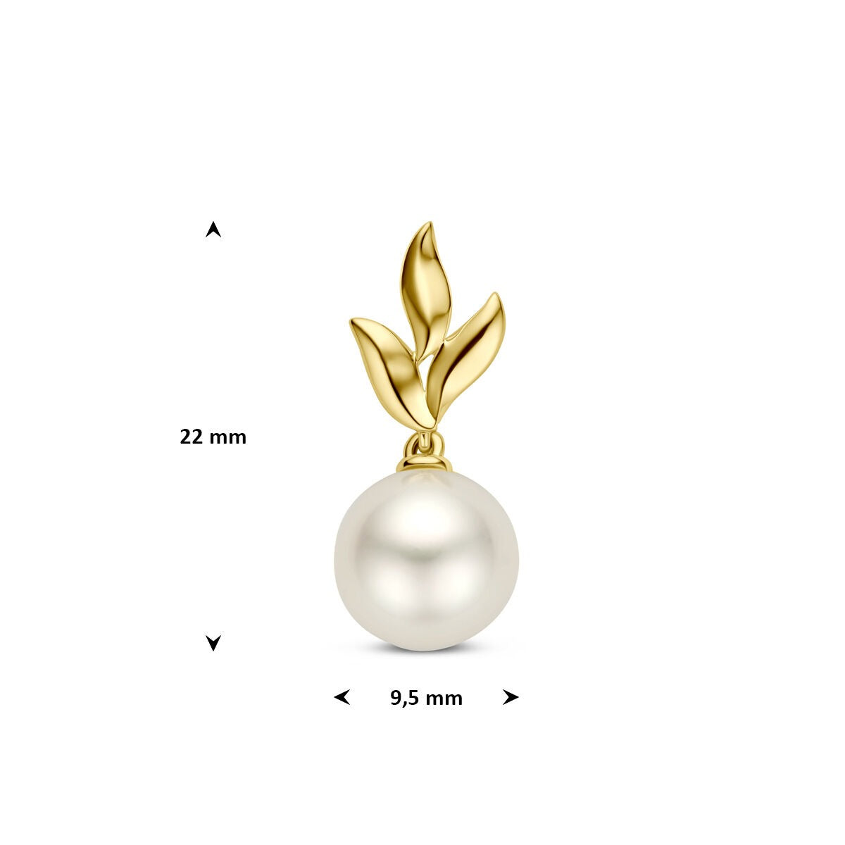14k Geelgouden hanger met parel