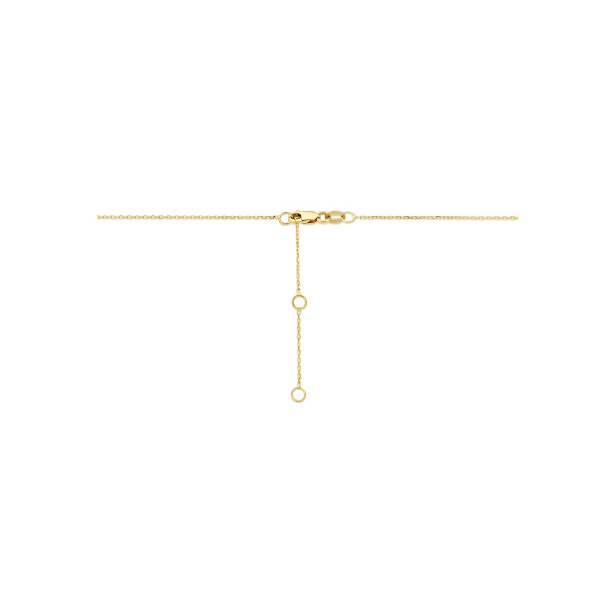 14k Geelgouden ketting met hartvormige lab grown diamant 0.30ct