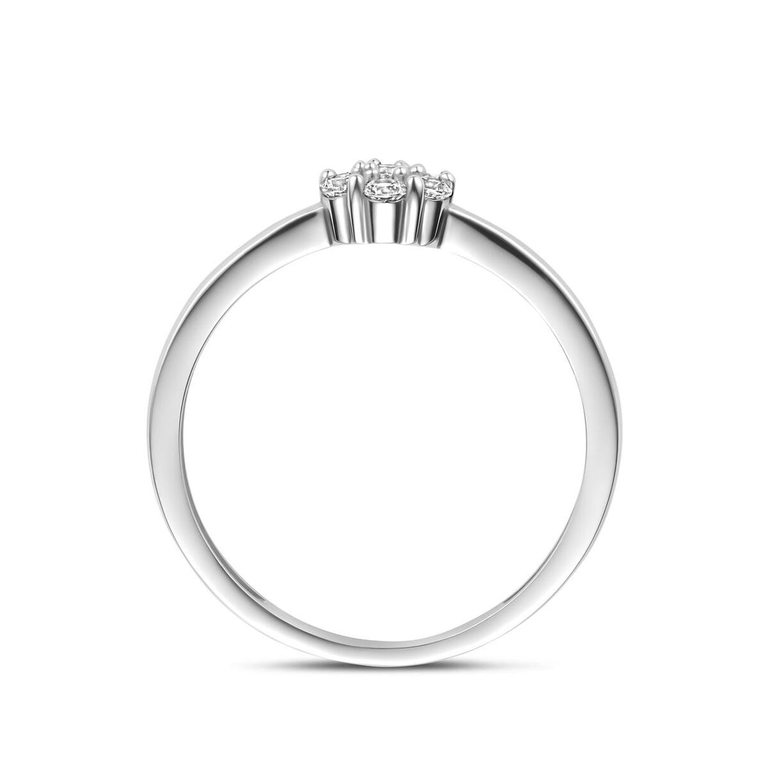 Zilveren damesring met solitaire zirkonia – 6 mm