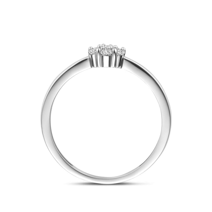 Zilveren damesring met solitaire zirkonia – 6 mm