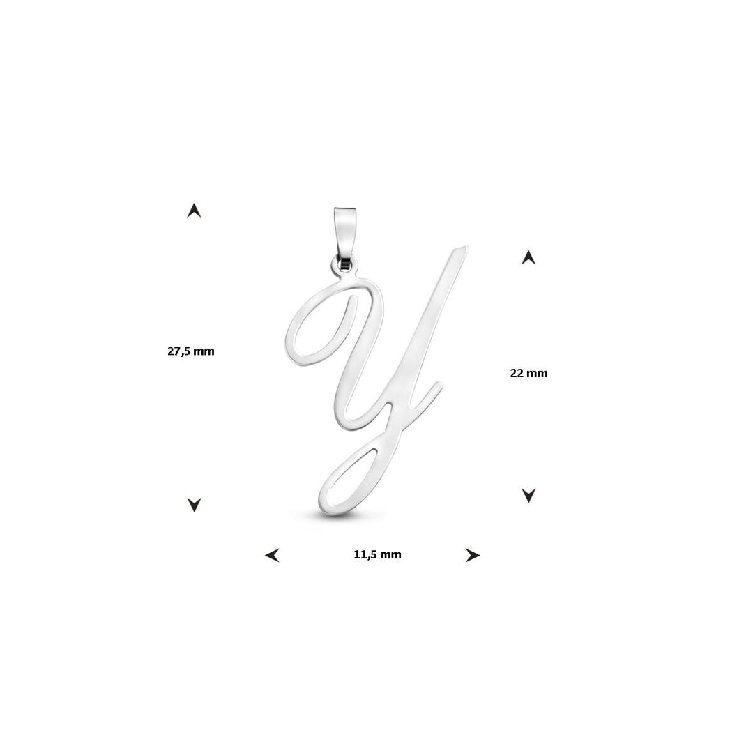 Gerhodineerd zilveren letterhanger