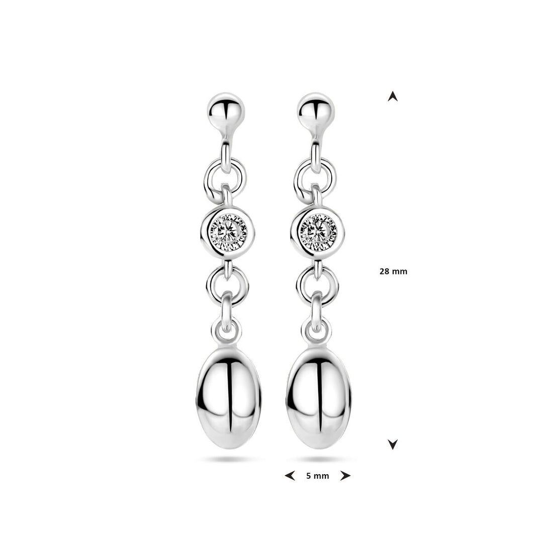 Ohrringe Zirkonia Silber rhodiniert