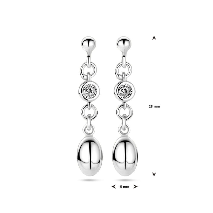 Ohrringe Zirkonia Silber rhodiniert