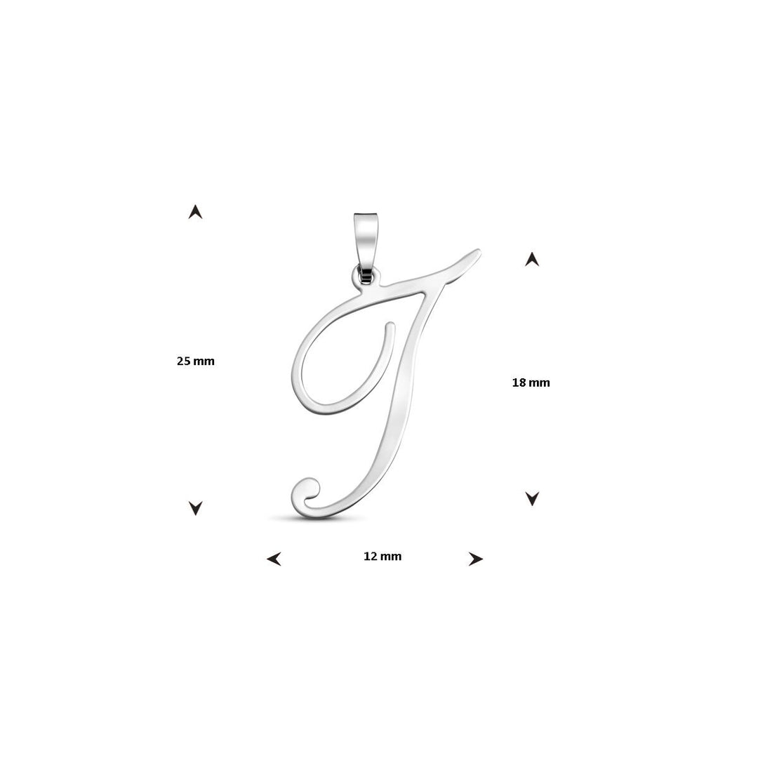 Gerhodineerd zilveren letterhanger