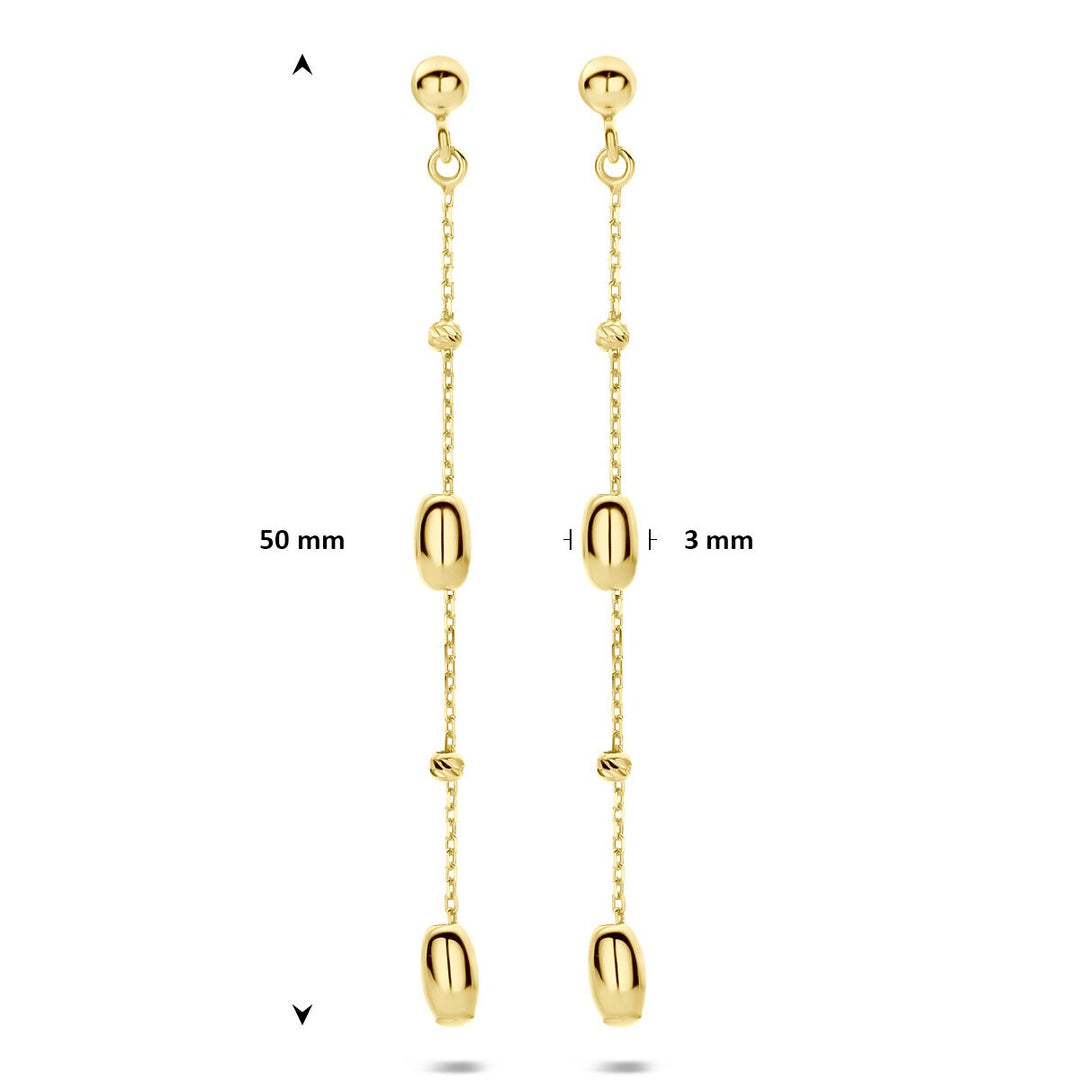14k Geelgouden Oorhangers 50 mm