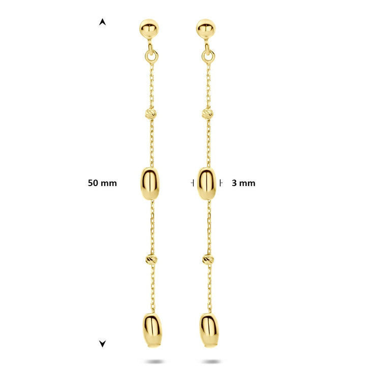 14k Geelgouden Oorhangers 50 mm