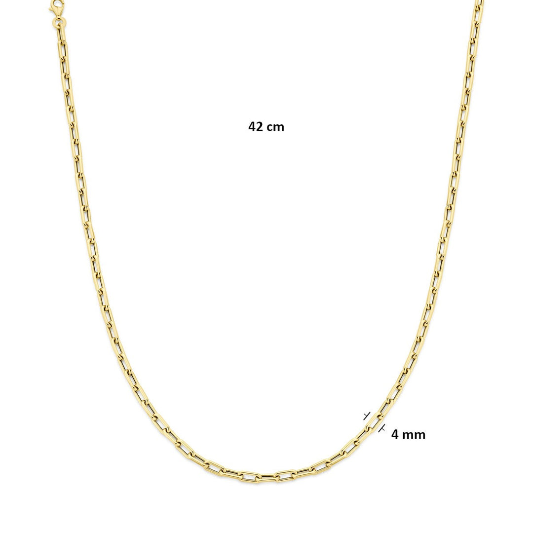 14k geelgouden anker ketting