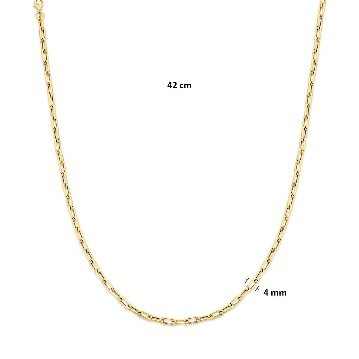 14k geelgouden anker ketting
