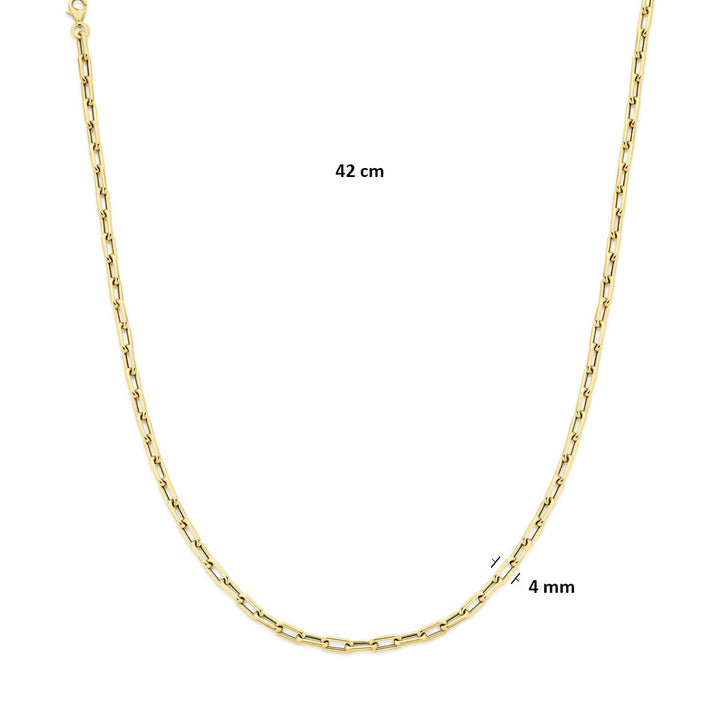 14k geelgouden anker ketting